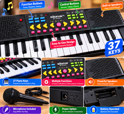 🎹 37-Key Electronic Keyboard Piano for Kids