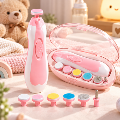 👶✨ Premium 6-in-1 Electric Baby Nail Trimmer Set