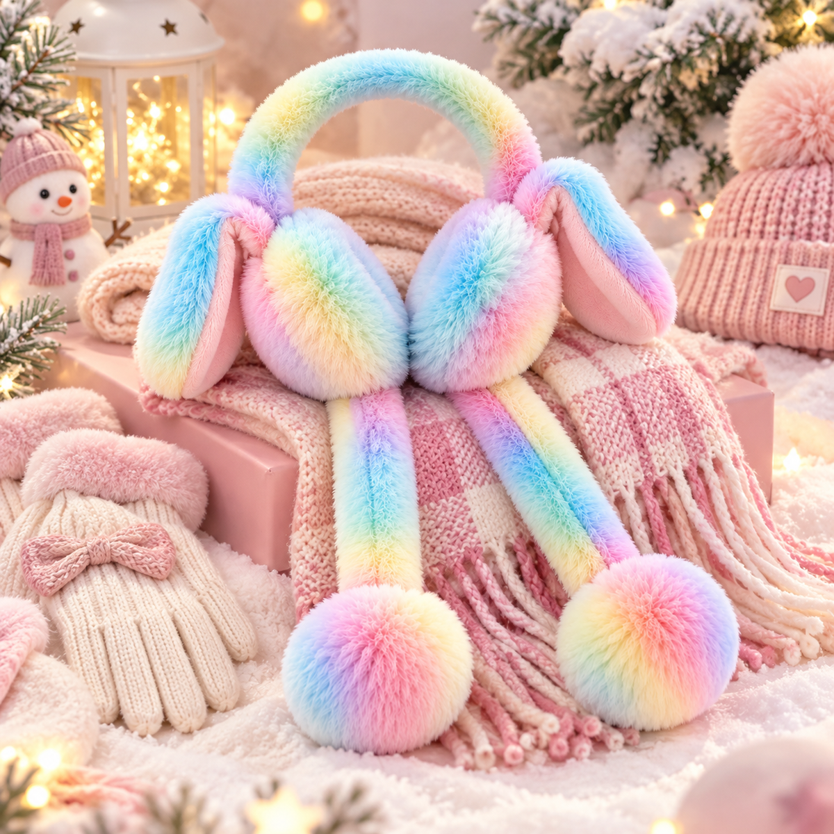Cute Plush Bunny Ear Muffs