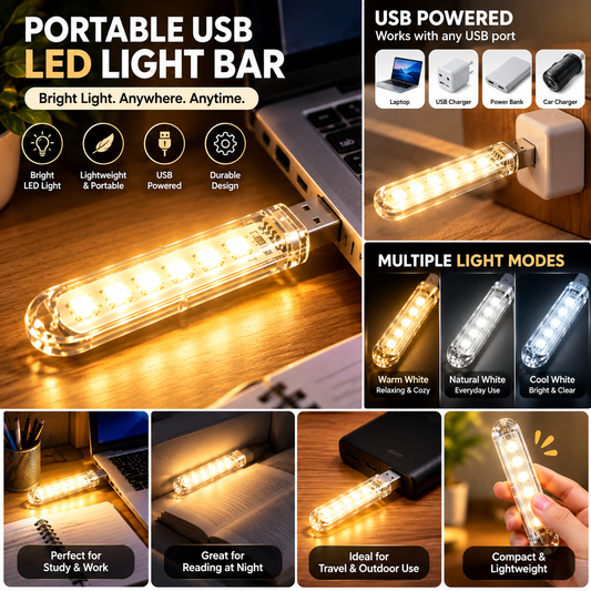 💡 Portable USB LED Light Bar