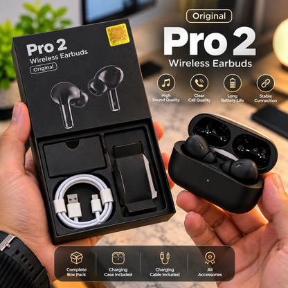 🎧 Original Pro 2 Wireless Earbuds – Black