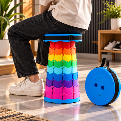 🪑🔥 Super Heavy Duty Telescopic Folding Stool