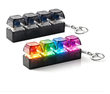 LED Keyboard Keychain Fidget Toys