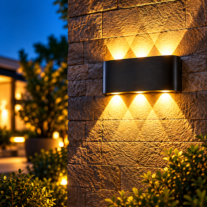 💡 Outdoor Waterproof Up & Down 3+3 LED Wall Light