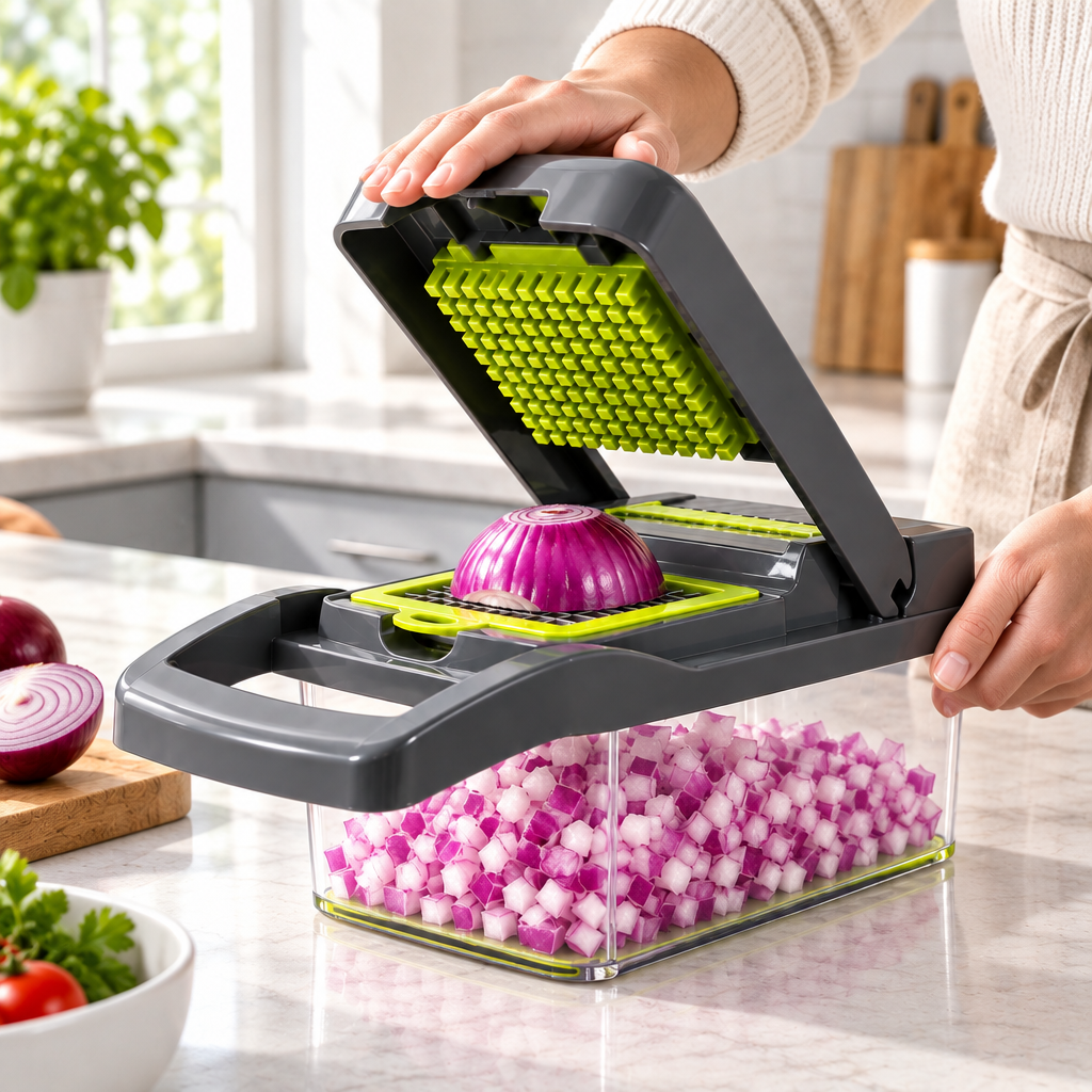 Vegetable Chopper 18 Pcs Set Manual Onion Chopper